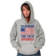 thumbnail image 3 of You're Offended USA Colonial Flag Hoodie Sweatshirt Women Men Brisco Brands M, 3 of 6