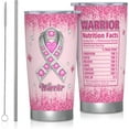 thumbnail image 1 of Regalos para mujeres contra el cáncer de mama, vaso de acero inoxidable de 20 oz, regalos para la concientización sobre el cáncer de mama, regalos para sobrevivientes de cáncer de mama, regalos de, 1 of 6