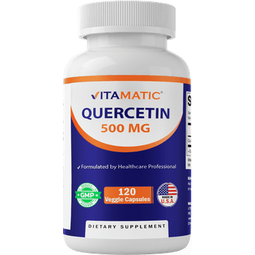 Vitamatic Quercetin 500mg Supplement - 120 Veggie Capsules, 4.35