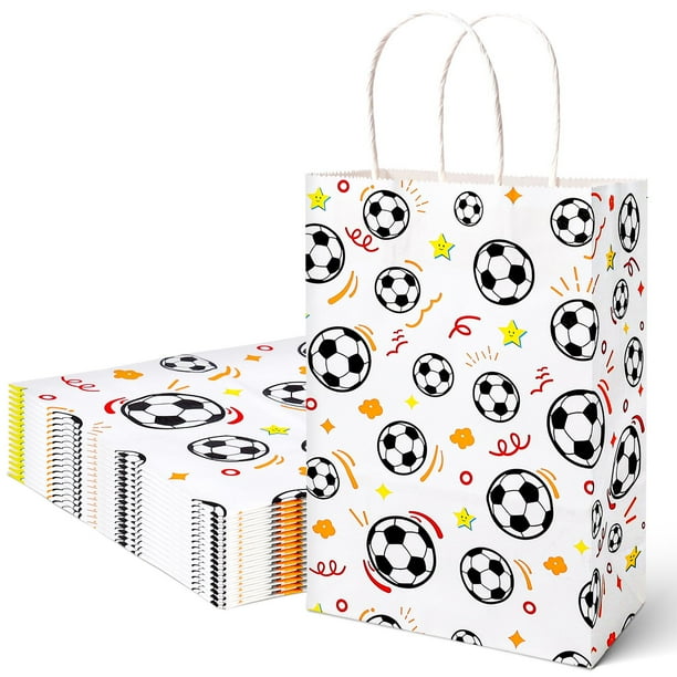 Bolsas para Dulces de Fútbol VGOODALL 14x7x20 cm, Paquete de 16