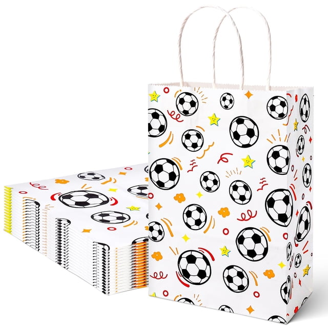 Bolsas para Dulces de Fútbol VGOODALL 14x7x20 cm, Paquete de 16