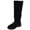 Black, variant on Viluyesy Knee High Boots for Women Fashion Block Heel Round Toe Faux Suede Slouchy Chunky Sole Casual Shoes Black Size 7.5