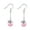 Pink, variant on Trumpet Flower Faux Moonstone Long Dangle Women Hook Earrings Jewelry,Pink