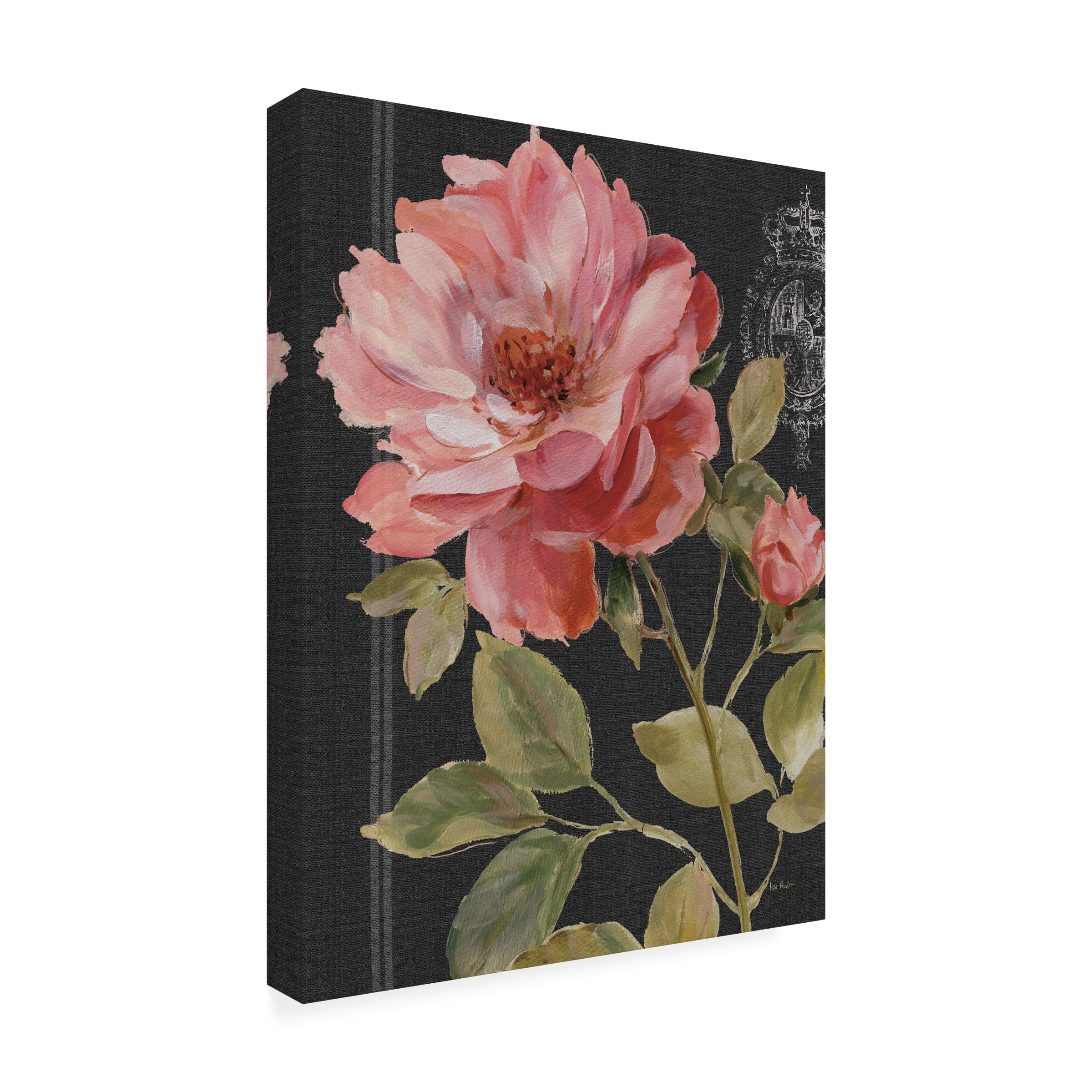 Lisa Audit 'Harmonious Rose Black' Canvas Art