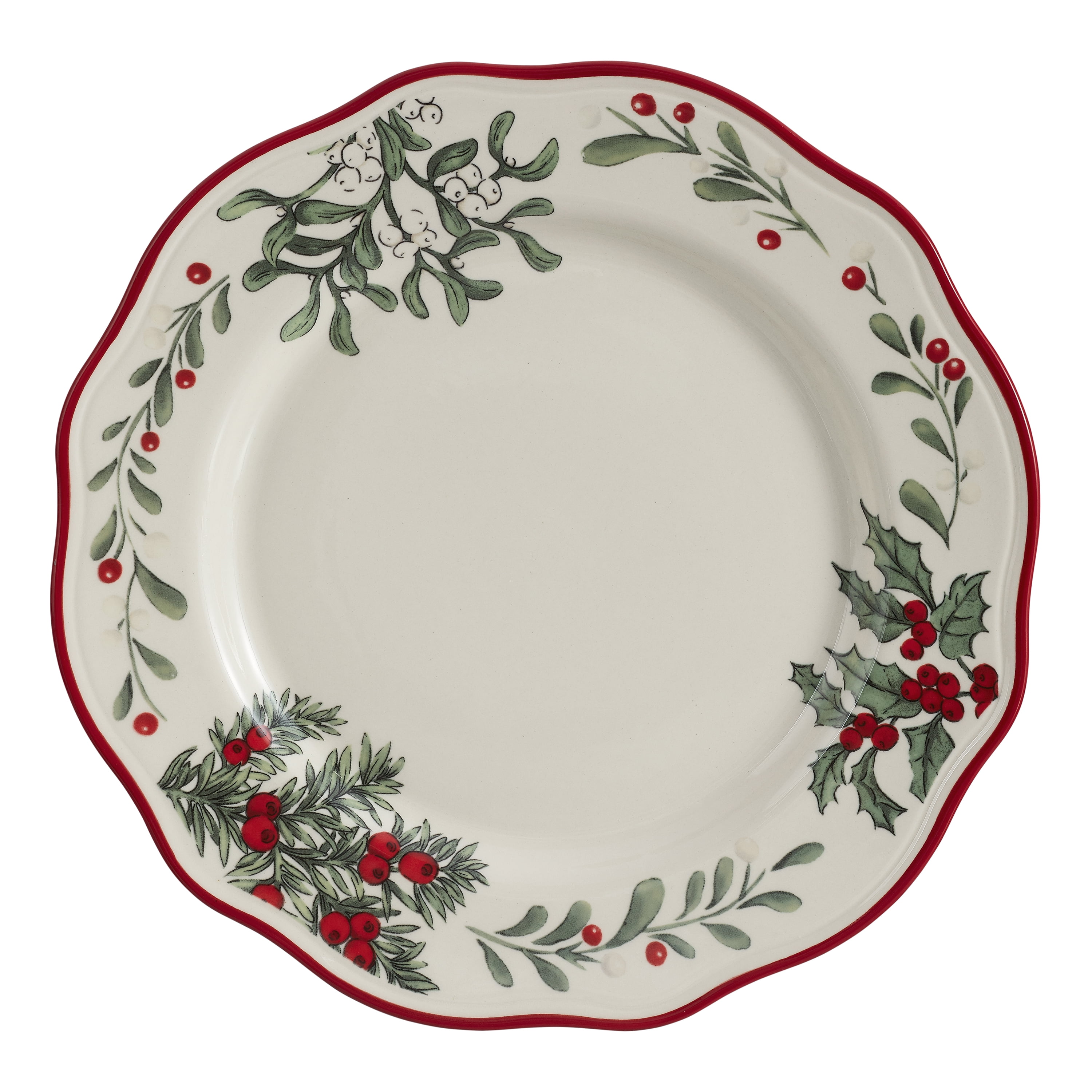 Details about   Better Homes Gardens Heritage Collection 2 Christmas Salad Plates santa sleigh