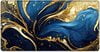 Blue and gold marble texture
