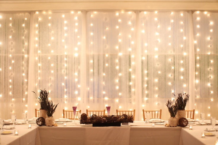 WARM WHITE LED CURTAIN LIGHT IDEAL WEDDING BACKDROP PARTY LIGHTS FAIRY LIGHTS 