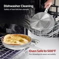 thumbnail image 4 of SUNHOUSE Tri-Ply Stainless Steel Frying Pan, 10 Inch, No Coating, Even Heating, Stay-Cool Handle, Induction & Dishwasher Safe, 4 of 10