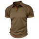 thumbnail image 1 of pstuiky camisetas para hombre, Camiseta de manga corta para hombre, estilo informal, lisa, con cuello vuelto, botones y blusa camisetas de hombre l, 1 of 4