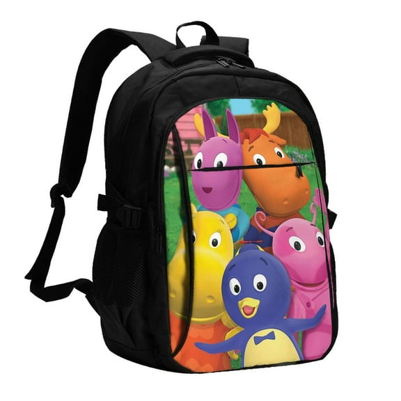 The Backyardigans Large Travel Laptop Backpack With Usb Charging Port Business Computer Bag For Men Women College Backpacks