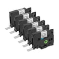 thumbnail image 1 of Cinta de etiquetas Qian QZe-231, 6 pack laminadas 12 mm de ancho 8 m de largo, Negro/Blanco compatible con Brother P-Touch TZe HSe, resistente al agua y desgaste, 1 of 8