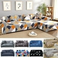 thumbnail image 3 of 3 Seaters Sofa Cover Stretch Spandex Chair Slipcover Printed Couch Cover All-inclusive Protector Washable， Watercolor, 3 of 6