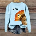 thumbnail image 3 of Hoodies For Women Graphic Oversized Sweatshirt Thanksgiving Turkey Printed Long Sleeve Crew Neck Loose Fit Pullover, 3 of 4