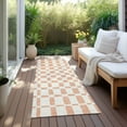 thumbnail image 6 of Addison Rugs Chantille Indoor/Outdoor Transitional Squares Peach Washable Runner Rug, 2'3" x 7'6", 6 of 6