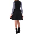 thumbnail image 3 of Allegra K Falda de Tirantes para Mujeres, Escote en V, Corte A, por encima de la Rodilla, Vestido Pinafore XL Negro, 3 of 6