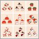 thumbnail image 2 of 10 Uds. De dijes de Navidad rojos esmaltados, muñeco de nieve, sombrero de Papá Noel, pingüino, hombre de jengibre, joyería DIY, pendientes, collar, colgantes, 2 of 4