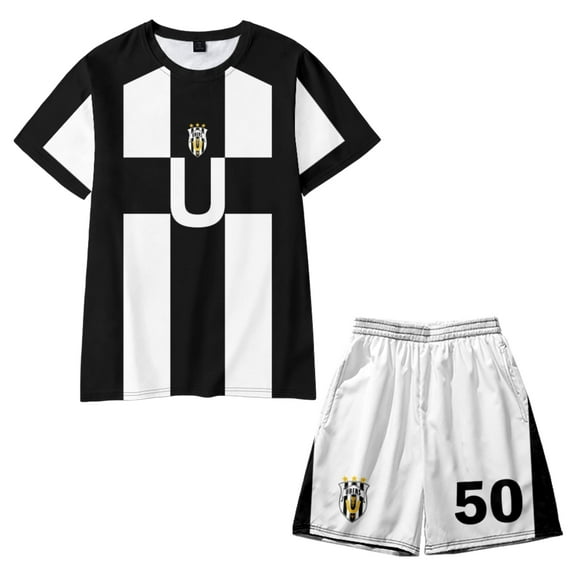 Mens Shirts Anime Blue Lock Shirt 3D Printing T-Shirts Cosplay Shirt Short 2 Piece Set black1-XXS