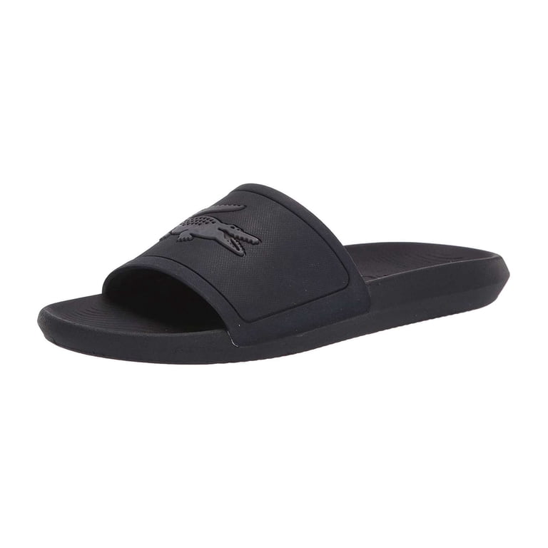 LaCoste Croco Slide Shoes Mens Size 8 Black Comfort Sandals Logo NEW Mens Lacoste Croco 2.0 Slides Sandals - Black White Logo | eBay main image 3