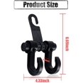 thumbnail image 2 of 2 Pack Car Seat Back Double Hooks, 2 in 1 Car Multifunctional Upgraded Hooks, ABS Durable Storage Double Hooks, 2 of 5