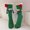 🔥 Green, variant on Magnetic Couple Matching Hand Hold Mid Calf Long Socks, Moisture Absorbing Fall Winter Christmas Hosiery, Cute Black White Stockings For Student Best Friend Holiday Casual Daily Wear