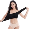 thumbnail image 4 of Bras for Women,Everyday Comfort Bra Top High Elasticity Seamless Sleepwear Sporty Casual Underwear,Sports Bras for Women,Black,3XL, 4 of 5