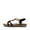 BLACK-PU, variant on DREAM PAIRS Womens Summer Flat Sandals Comfortable Dressy Elastic Ankle Strap Casual Bohemian Sandals Shoes for Walking Beach