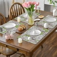 thumbnail image 5 of Hometravel Bunny Print Easter Placemat 30x45cm, Linen Look Insulating Table Mat, Western Style Dining Decor, Holiday Themed Party Supply, 5 of 6
