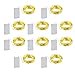 thumbnail image 3 of 10 Pack Copper Wire String Lights Bendable Battery Operated Powered 10ft 30 Amber Mini Micro Small LEDs Twinkle Fairy Starry Firefly Flora Garland Wreath Craft Bedroom Wedding Christmas Decorations, 3 of 4