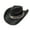 Black, variant on HEVIRGO Cowboy Hat Classic Vintage Braided Curled Edge Wide Brim Men Sun Hat Outdoor Hat Straw