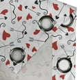 thumbnail image 4 of Ambesonne Valentines Grommet Curtain, Arrows of Cupid, 50" x 120", Black Red White, 4 of 6