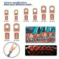 thumbnail image 2 of 140pcs Copper Wire Lugs Kit with Thermal Shrinkage Tubes, AWG 4 6 8 10 12 Battery Cable Lug, Ring Terminal Connector for Vehicles, Ships, Power Distribution Cabinets, Household Appliances, 2 of 8