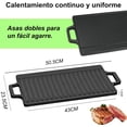 thumbnail image 3 of Plancha Hierro Fundido Reversible, Sartén para parrilla 2 en 1 de doble cara, Plancha de Hierro Fundido, Fácil de limpiar, antiadherente, Adecuado para Estufas de gas y barbacoas, 3 of 4