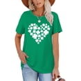 thumbnail image 4 of St. Patrick's Day Shirts for Women Shamrock Heart Graphic Tees St Patty's Lucky T-Shirt Irish Tops, 4 of 6