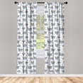 thumbnail image 2 of Ambesonne Jungle Babies Curtains, Sloths Clouds Leaves, Pair of 28"x84", Pale Ceil Blue Camel, 2 of 4