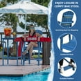 thumbnail image 3 of Dextrus 25" Tall Adirondack Chair Set of 2, Poly Bar Height Balcony Chairs, Weather Resistant Outdoor Barstool Lifeguard Chair for Deck Pool Patio and Porch, Navy Blue, 3 of 8