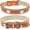 Orange, variant on Reflective Dog Collar with Cute Paw Rivet Studded Funny Soft PU Leather Adjustable Puppy Dog Collars for Small Medium Large Dogs Cats