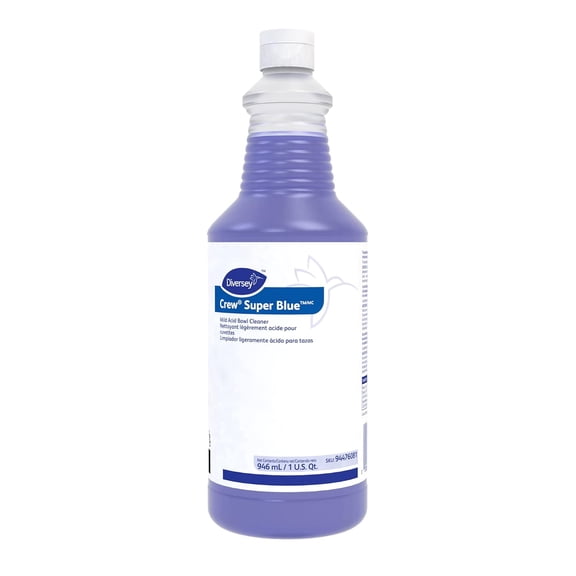 94476081 Super Blue Mild Acid Toilet Bowl Cleaner, Removes Rust, Scale & Stains, Citrus Scent, Ready-to-Use Squeeze Bottle, 32-Ounce