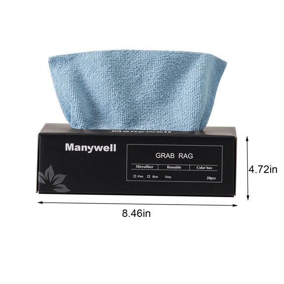 Vikakiooze Reusable Cleaning Rags, Microfiber Drying Wipes in Dispenser Box, Cleaning Cloths for Kitchen Promotion On sale