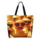 thumbnail image 1 of Fotbe Sunglasses Yellow Duck Bolsa Tote Estética de Lona con Estampado para Mujer - Bolsa Reutilizable de Hombro Casual para Vacaciones, Compras, Trabajo y Gimnasio, 1 of 8