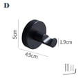 thumbnail image 2 of Gancho de baño de acero inoxidable Gancho para toallas de pared Sin perforaciones Pasta resistente al agua para uso intensivo, 2 of 5