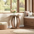 thumbnail image 6 of Tribesigns End Table, Round Side Table with Storage, Farmhouse Nightstand Bedside with Round Tabletop, Accent End Table for Living Room Bedroom Small Space, Wooden Accent Furniture, Rustic Brown, 6 of 17