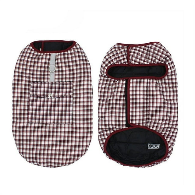 Yeacher Vêtements pour Chien Double Face Automne et Hiver Manteau en Coton Réfléchissant pour Grand Chien