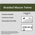 thumbnail image 3 of Braided Nylon Mason Line #18 - Paracord Planet - Moisture, Oil Resistant - Twine String for Marine, Masonry, Crafting, Gardening Uses, 3 of 3