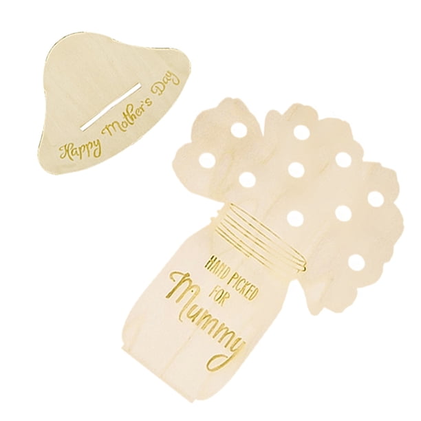 Popular! Creative Mother's Day Wooden Flower Card Flower Stand Holiday Gift Desktop OrnamentClearance