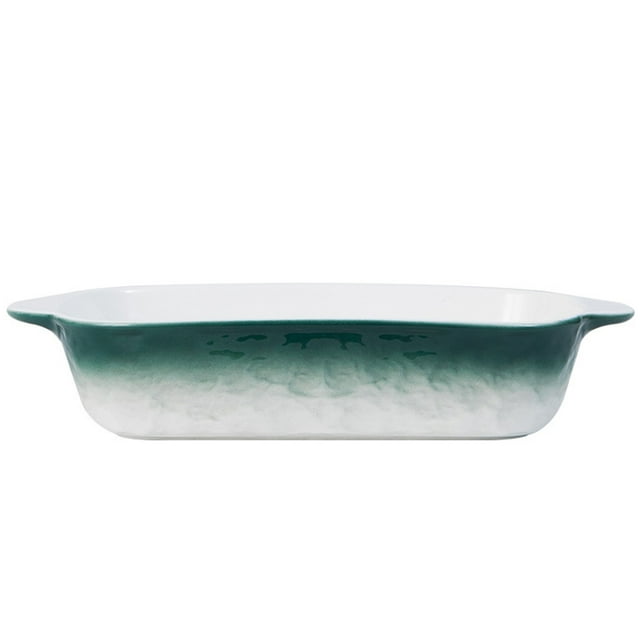 MasteelfCA Ceramic Baking Dish Roasting Lasagna Pan Rectangular Dish Bakeware Handle Pan