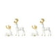 thumbnail image 3 of Naiovety 2 pack/lot Acentos para el hogar con estilo Figuras de ciervos de lujo para un estilo único Accesorios para el hogar de moda global blanco METRO 2piezas, 3 of 6