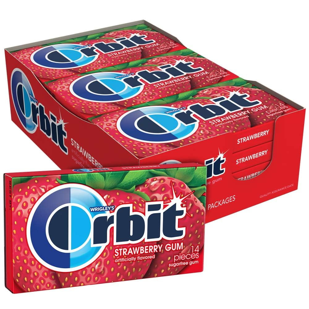 Orbit, Strawberry Remix, Count 12 (14S) - Gum / Grab Varieties & Flavors
