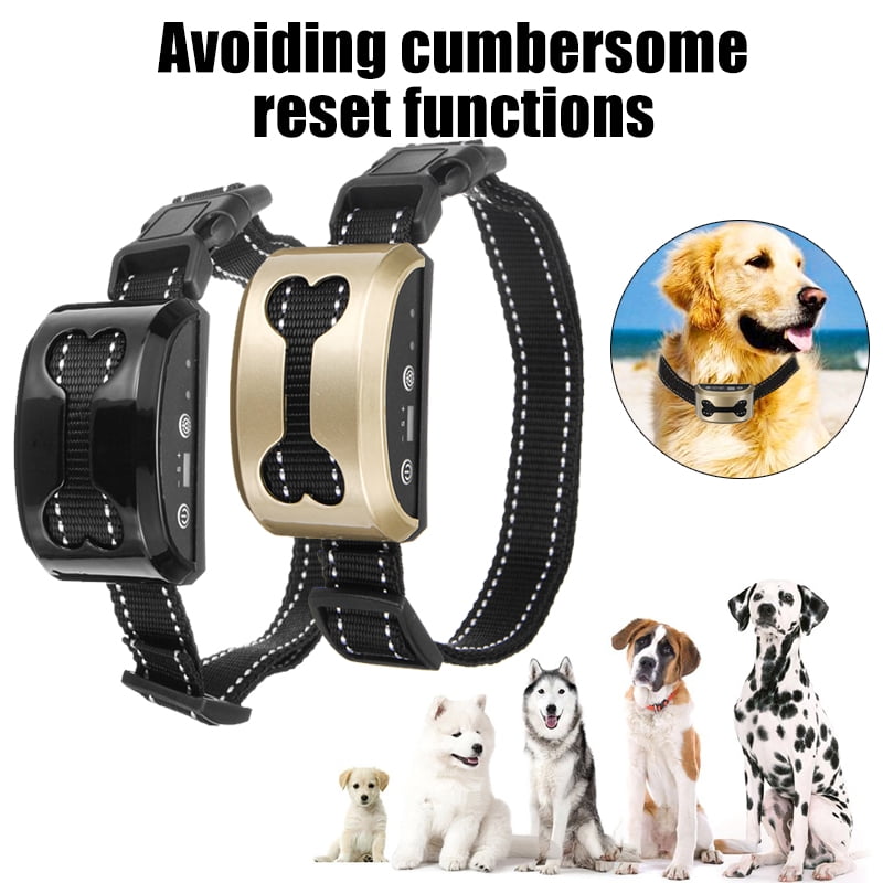 Rechargeable Anti No Bark Shock Dog Stop Barking Pet Training Control Collar 