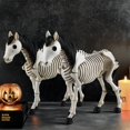 thumbnail image 4 of Estatua de esqueleto de vaca para Halloween, vaca, caballo, gato, rana, animales de esqueleto realistas, decoraciones de Halloween para el patio, esqueleto espeluznante, esqueleto de animal de vaca pa, 4 of 8