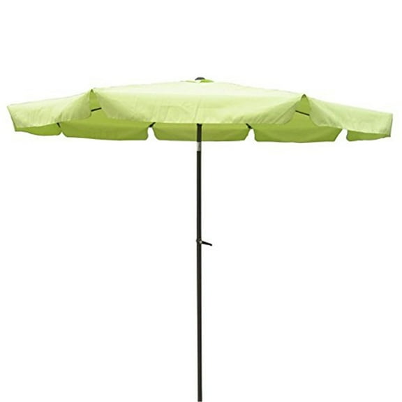 International Caravan YF-1104-3M and YW Outdoor 10 Foot Aluminum Umbrella with Flaps Yellow